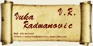 Vuka Radmanović vizit kartica
